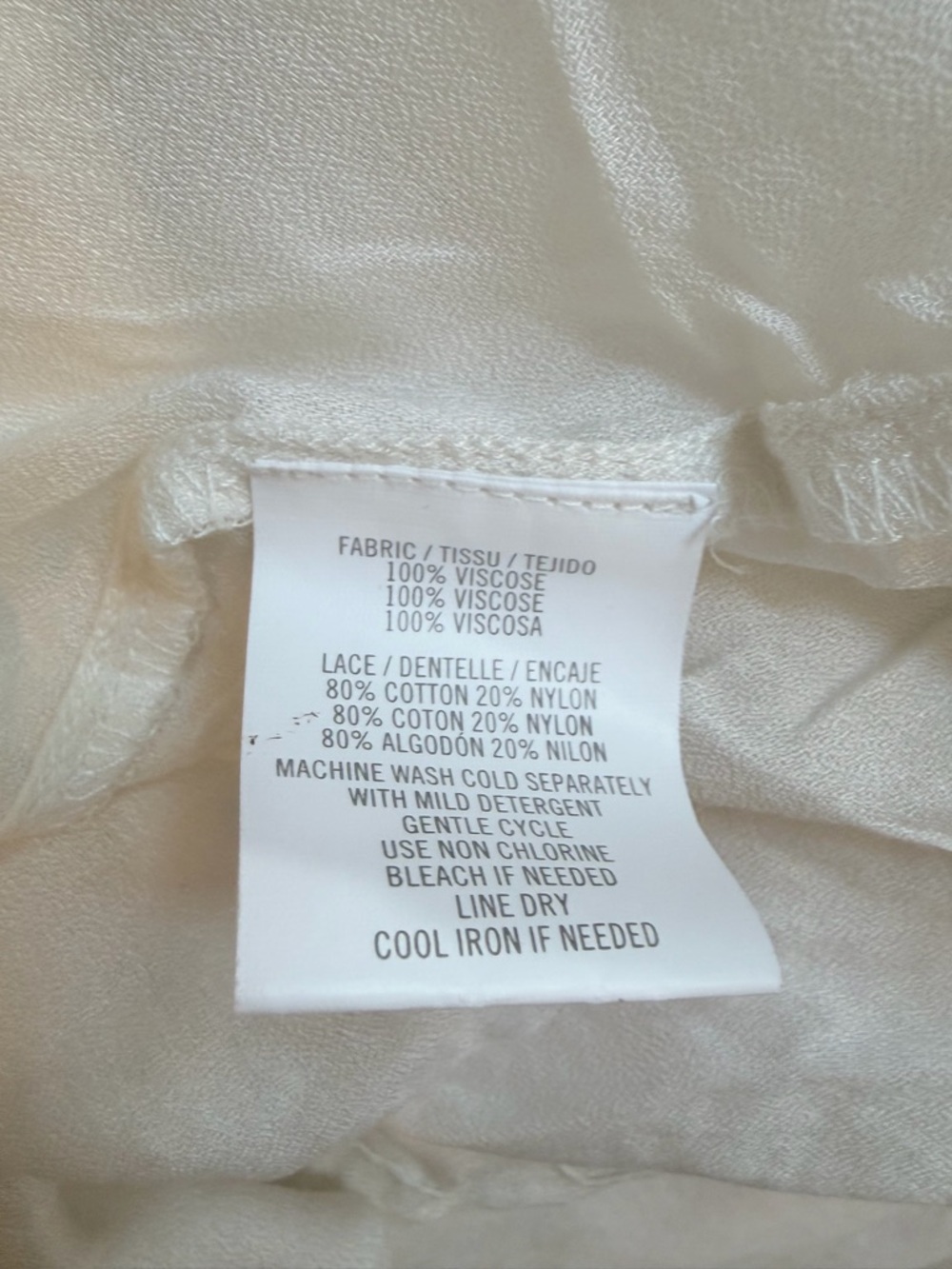 NWT O'Neill White Lace Inset VNeck Tunic Cover Up Beach Festival Large - Picture 12 of 12